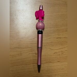 Pink Barbie Focal Beaded Pen